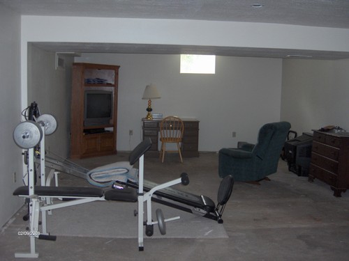 basement all walls, windows, and ceilings are done.  just add carpet.