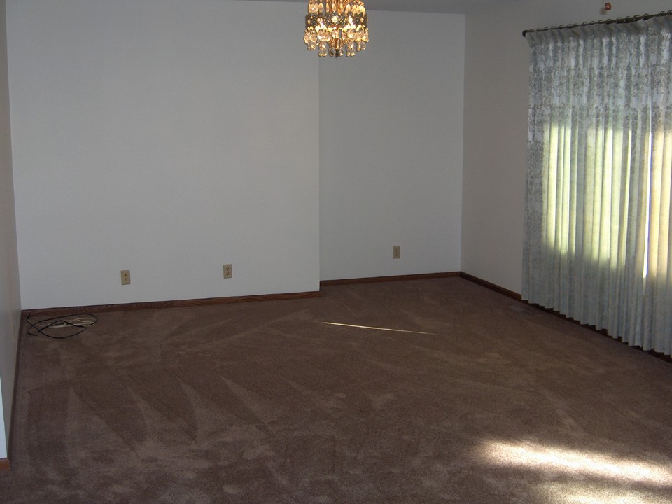 living room with new carpet